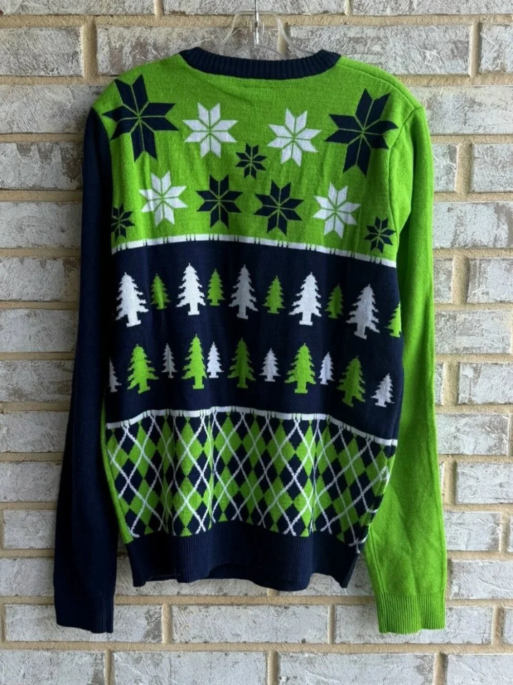 Seattle Seahawks Green & Navy Crewneck Sweater